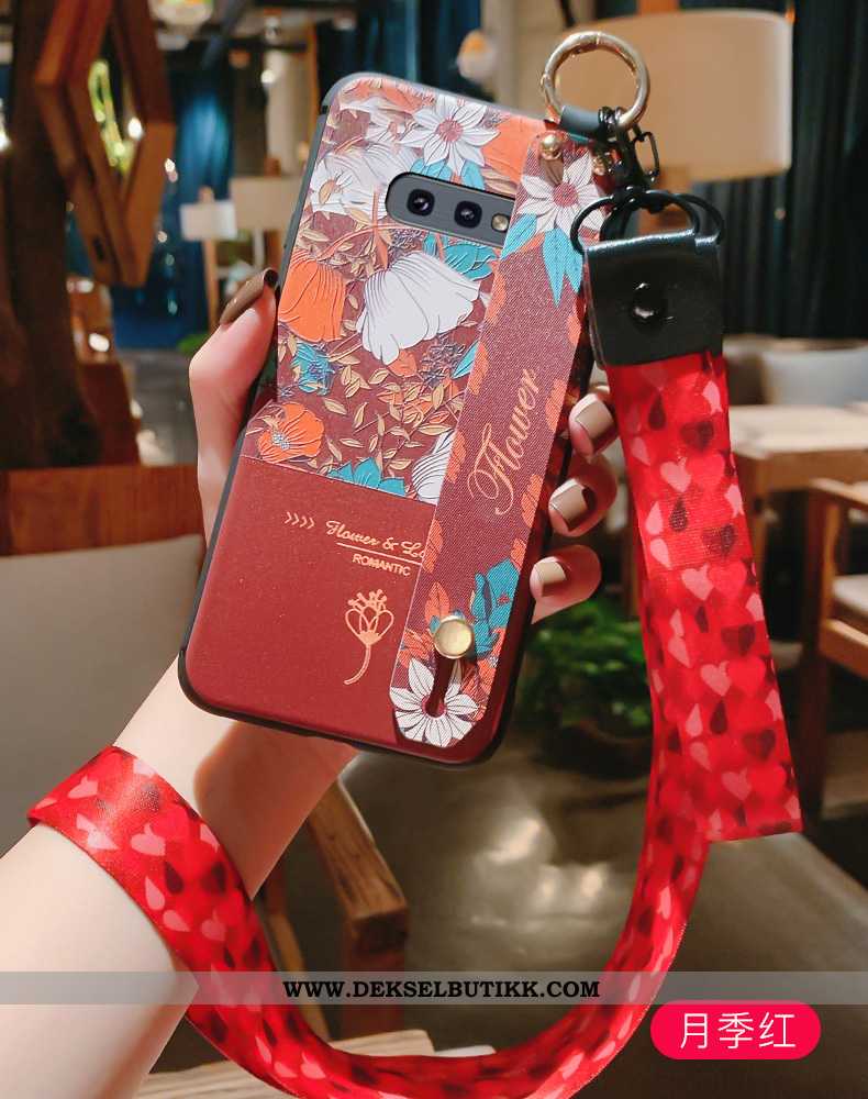 Etui Samsung Galaxy S10e Hengende Ornamenter Myke Hengende Nakke Deksel Blå, Samsung Galaxy S10e Rel