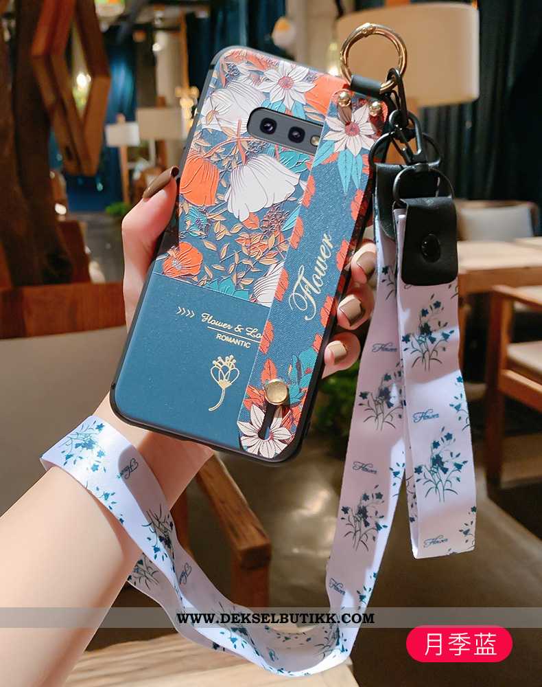 Etui Samsung Galaxy S10e Hengende Ornamenter Myke Hengende Nakke Deksel Blå, Samsung Galaxy S10e Rel