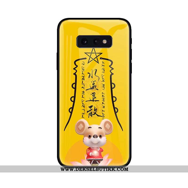 Etui Samsung Galaxy S10e Kreativ Beskyttelse Glass Mobiltelefon Gul, Deksel Samsung Galaxy S10e Tren