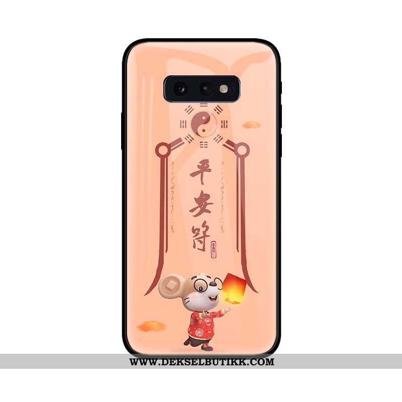 Etui Samsung Galaxy S10e Kreativ Beskyttelse Glass Mobiltelefon Gul, Deksel Samsung Galaxy S10e Tren