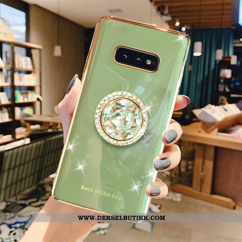 Etui Samsung Galaxy S10e Krystall Grønn Plating Enkel, Deksel Samsung Galaxy S10e Mote Kjøpe