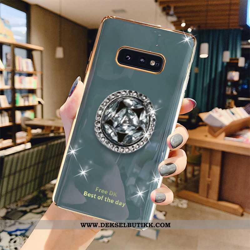 Etui Samsung Galaxy S10e Krystall Grønn Plating Enkel, Deksel Samsung Galaxy S10e Mote Kjøpe