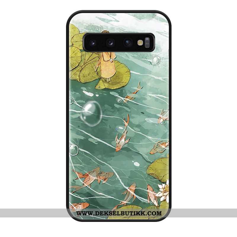 Etui Samsung Galaxy S10e Myke Grønn Alt Inkludert Relieff, Deksel Samsung Galaxy S10e Silikon Til Sa