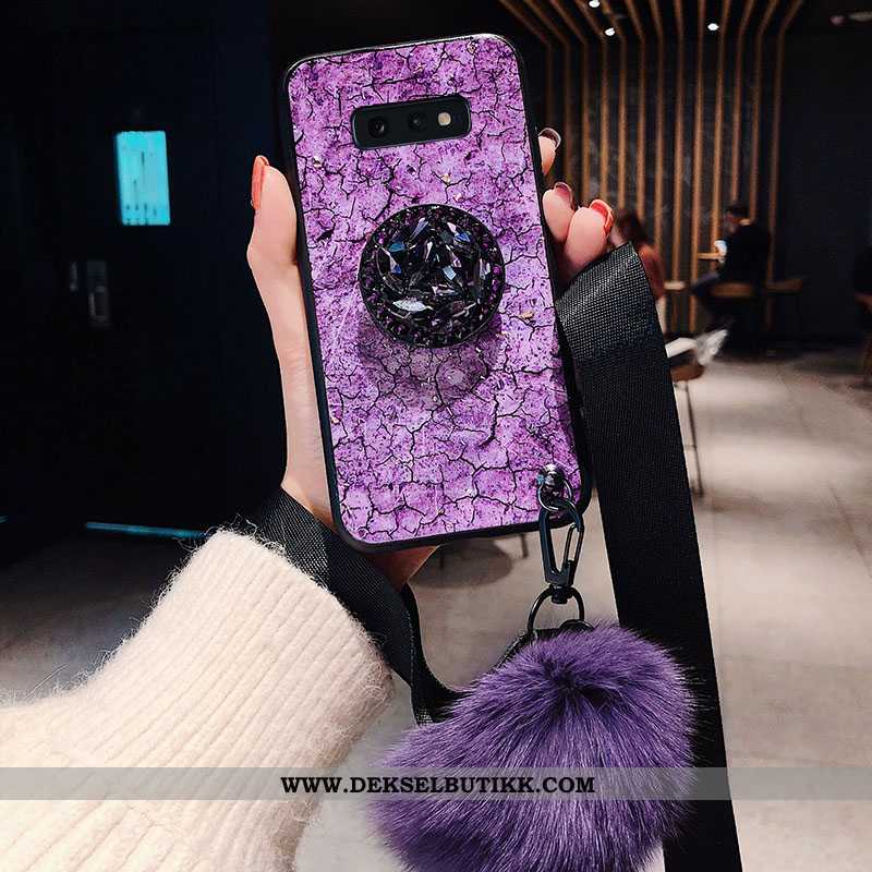 Etui Samsung Galaxy S10e Myke Ultra Lilla Hengende Ornamenter, Deksel Samsung Galaxy S10e Silikon Sa