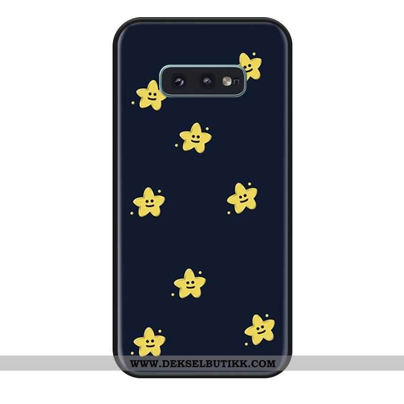 Etui Samsung Galaxy S10e Silikon Deksel Stjernene Anti-fall Mørkeblå, Samsung Galaxy S10e Beskyttels