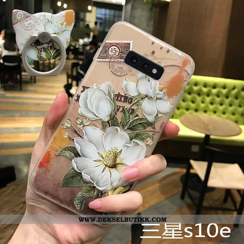 Etui Samsung Galaxy S10e Silikon Deksel Tynne Net Red Rosa, Samsung Galaxy S10e Beskyttelse Salg