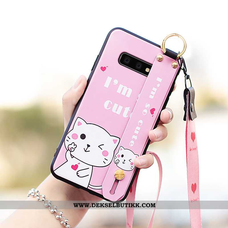 Etui Samsung Galaxy S10e Trend Svart Mobiltelefon, Deksel Samsung Galaxy S10e Cartoon Rabatt