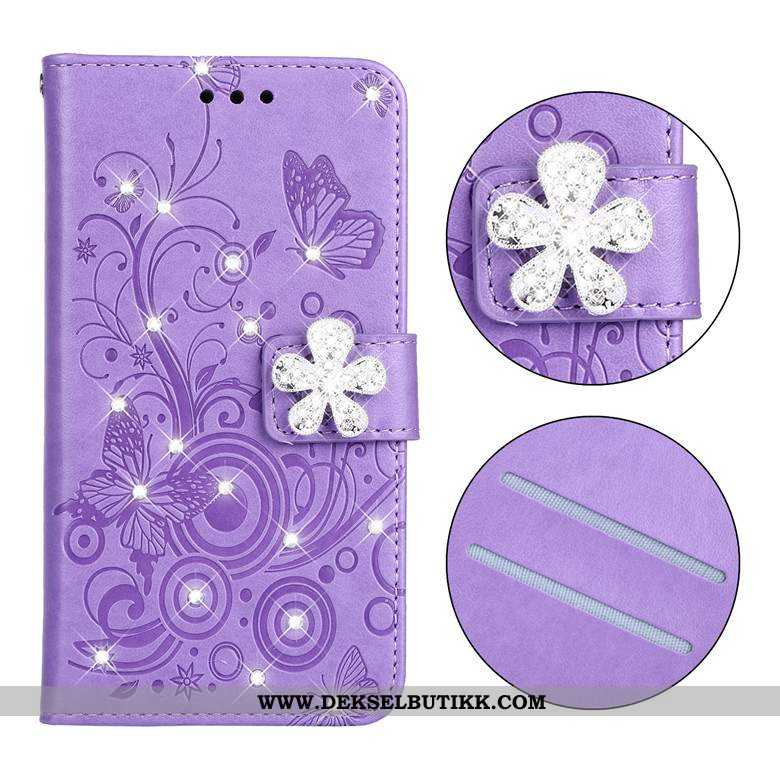 Etui Samsung Galaxy S20 Med Strass Sommerfugl Blomster Beskyttelse Mobiltelefon Rød, Deksel Samsung 