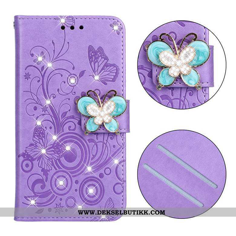 Etui Samsung Galaxy S20 Med Strass Sommerfugl Blomster Beskyttelse Mobiltelefon Rød, Deksel Samsung 