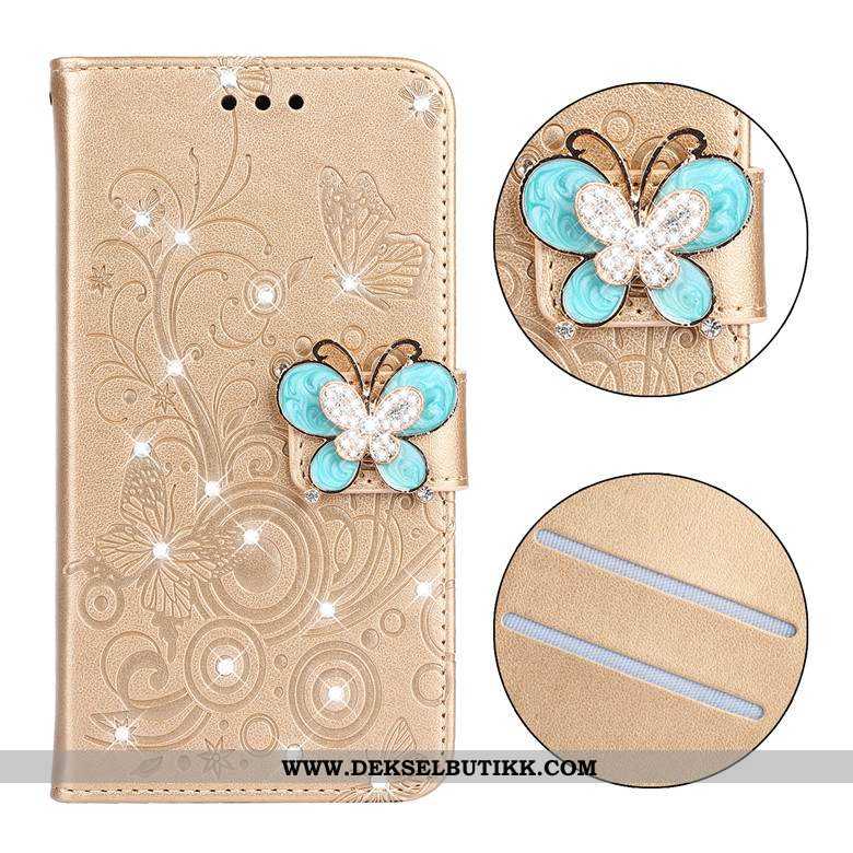 Etui Samsung Galaxy S20 Med Strass Sommerfugl Blomster Beskyttelse Mobiltelefon Rød, Deksel Samsung 