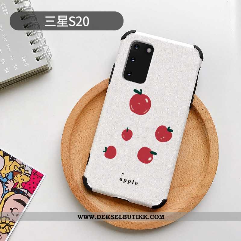 Etui Samsung Galaxy S20 Skinndeksel Fersk Kreativ Net Red Hvitt, Deksel Samsung Galaxy S20 Mote Buti