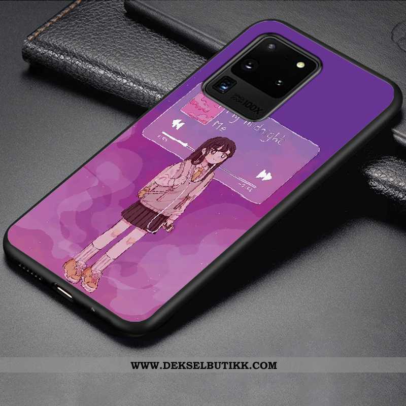 Etui Samsung Galaxy S20 Ultra Kreativ Stjernene Anti-fall Enkel Lilla, Deksel Samsung Galaxy S20 Ult