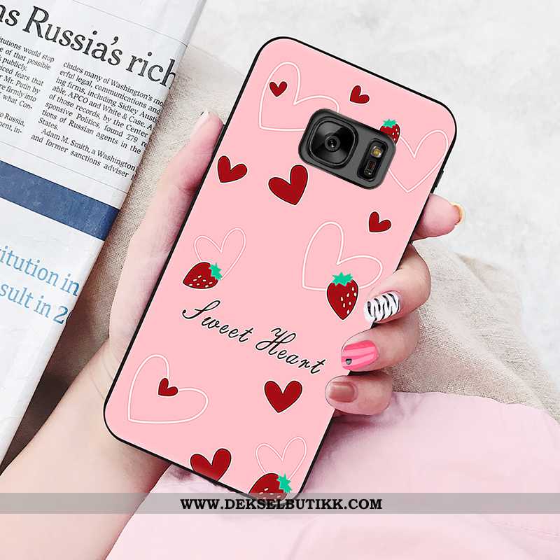 Etui Samsung Galaxy S6 Beskyttelse Nye Rosa, Deksel Samsung Galaxy S6 Av Personlighet Til Salgs