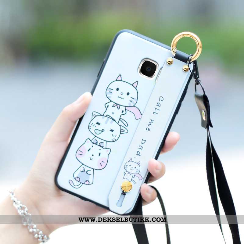 Etui Samsung Galaxy S6 Edge Cartoon Lette Silikon Hengende Ornamenter Lilla, Deksel Samsung Galaxy S