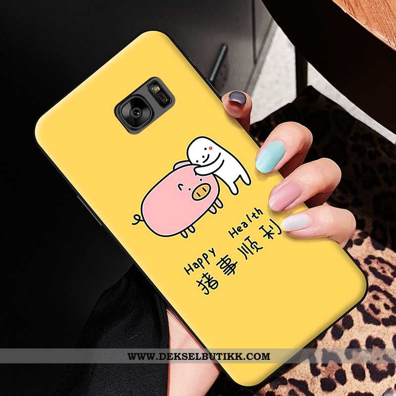 Etui Samsung Galaxy S6 Edge Cartoon Myke Fersk Gul, Deksel Samsung Galaxy S6 Edge Vakker Salg