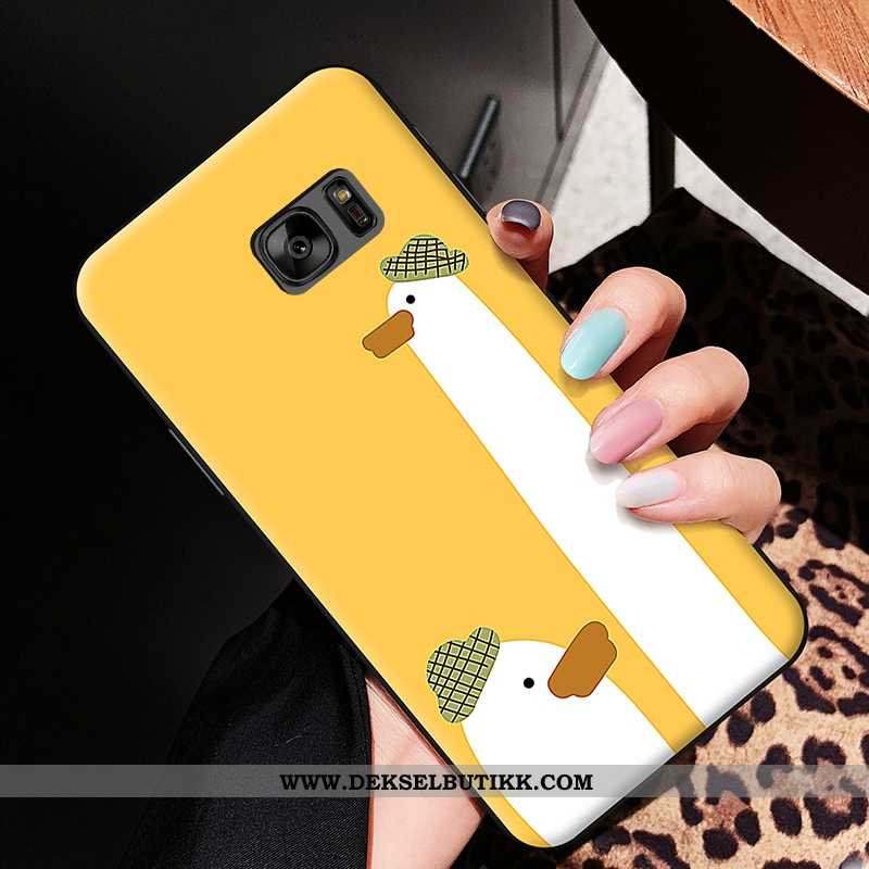 Etui Samsung Galaxy S6 Edge Cartoon Myke Fersk Gul, Deksel Samsung Galaxy S6 Edge Vakker Salg