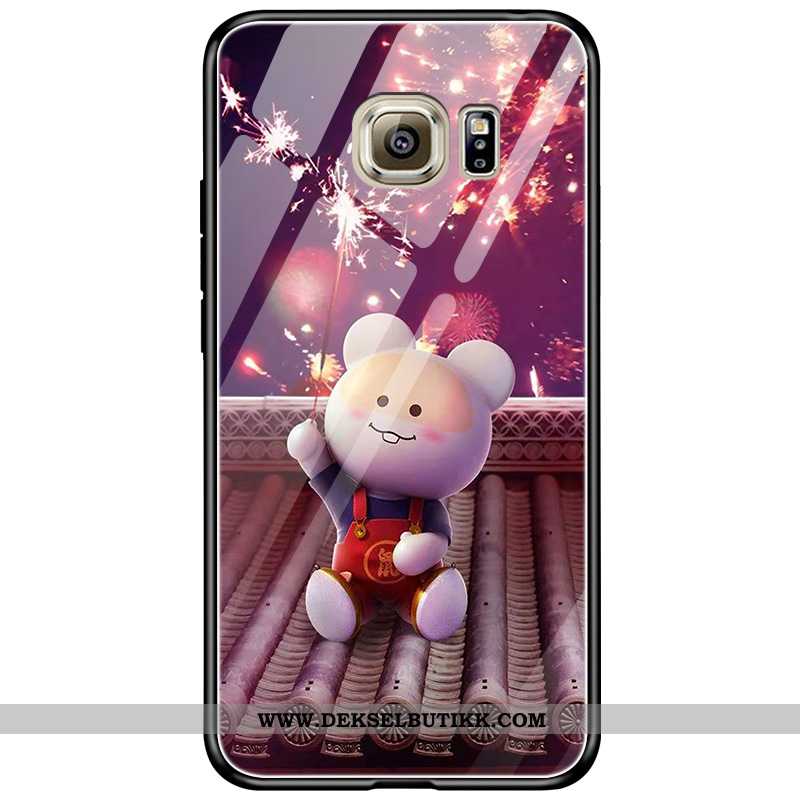 Etui Samsung Galaxy S6 Edge Cartoon Stjernene Lovers Lilla, Deksel Samsung Galaxy S6 Edge Trend Tilb