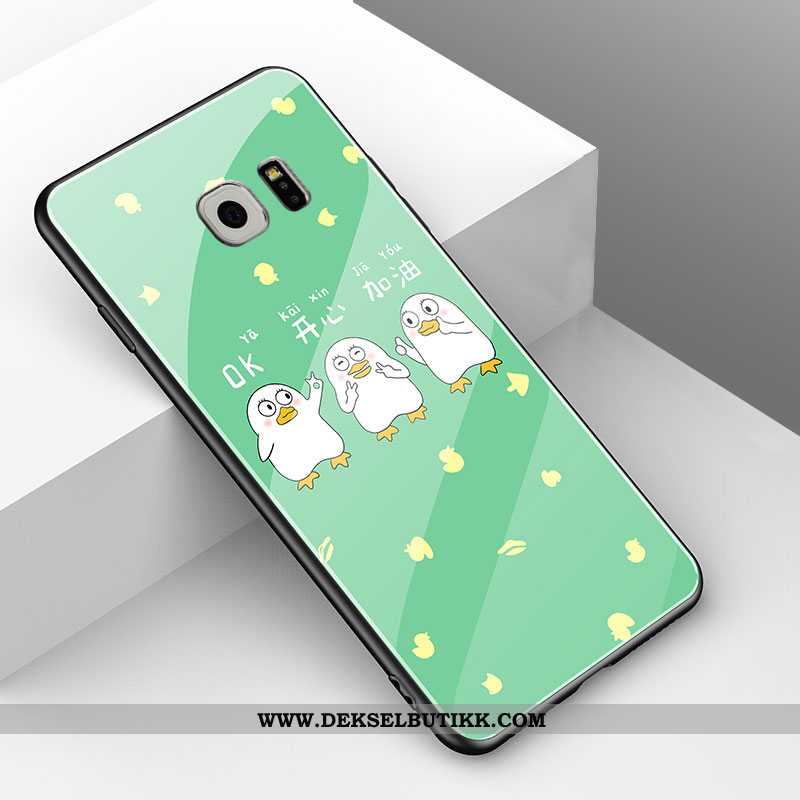 Etui Samsung Galaxy S6 Edge Mote Trend Anti-fall Glass Hvitt, Deksel Samsung Galaxy S6 Edge Cartoon 