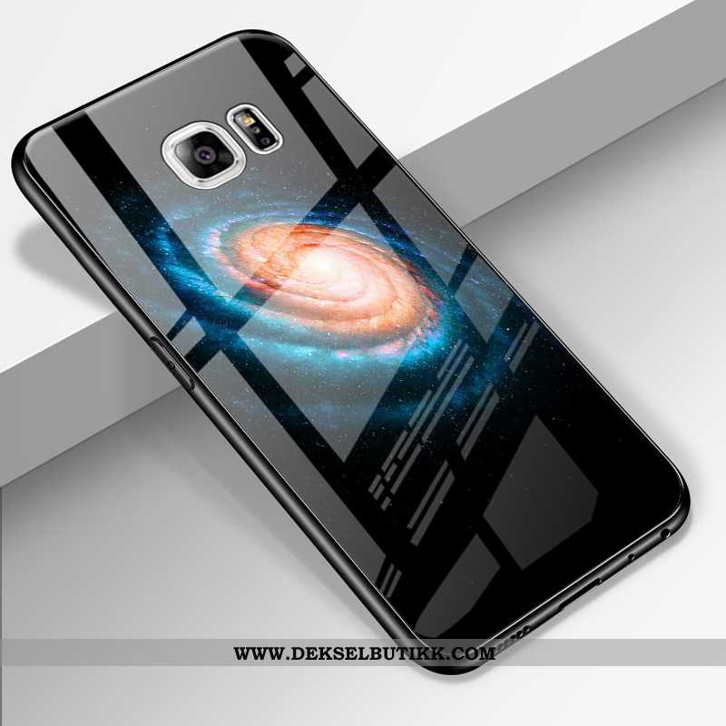 Etui Samsung Galaxy S6 Edge Silikon Cartoon Anti-fall Mørkeblå, Deksel Samsung Galaxy S6 Edge Beskyt