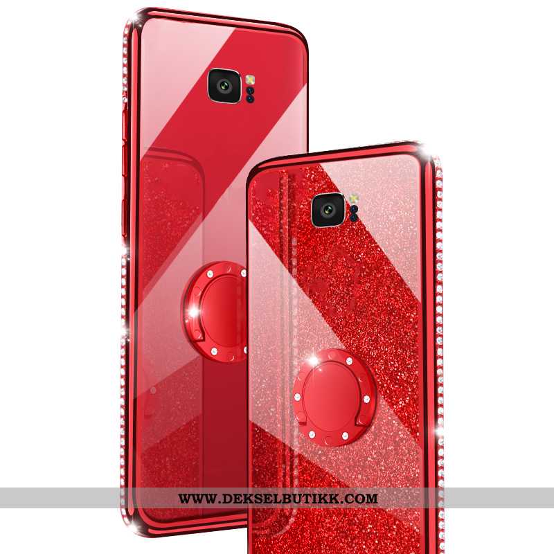 Etui Samsung Galaxy S6 Silikon Deksel Mobiltelefon Alt Inkludert Rød, Samsung Galaxy S6 Med Strass S