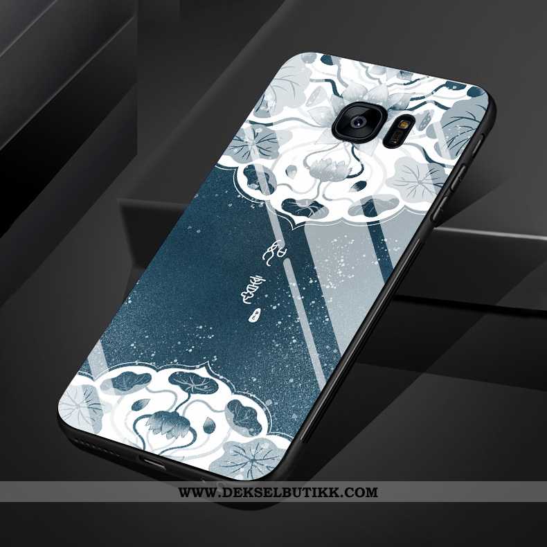 Etui Samsung Galaxy S7 Edge Glass Blå Stjernene Kunst, Deksel Samsung Galaxy S7 Edge Myke Tilbud