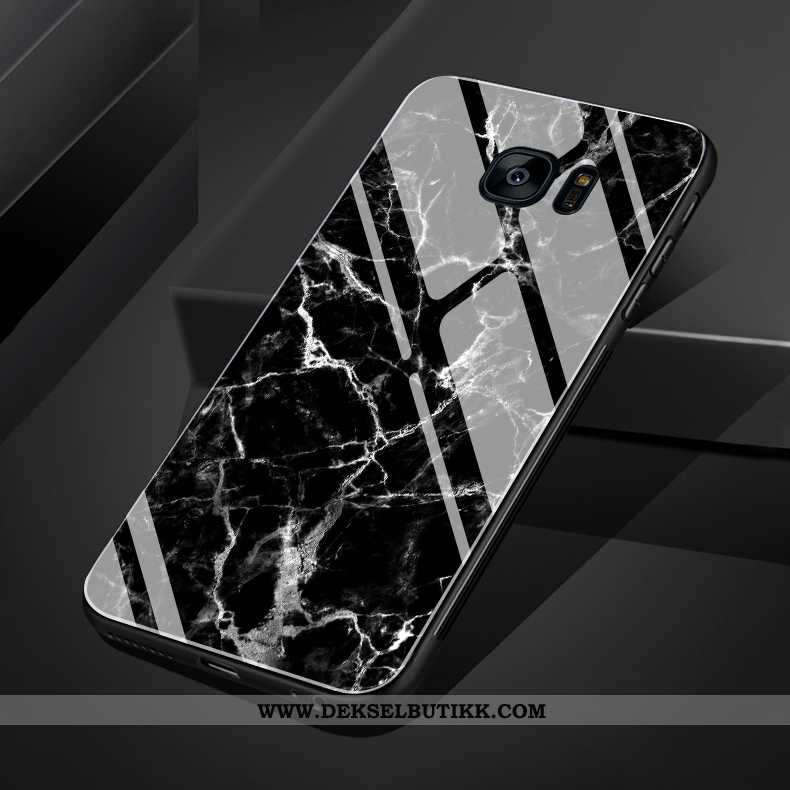 Etui Samsung Galaxy S7 Edge Kreativ Glass Beskyttelse Vind Hvitt, Deksel Samsung Galaxy S7 Edge Møns