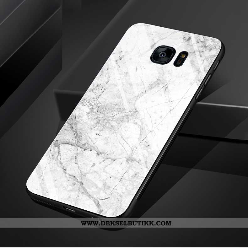 Etui Samsung Galaxy S7 Edge Kreativ Glass Beskyttelse Vind Hvitt, Deksel Samsung Galaxy S7 Edge Møns