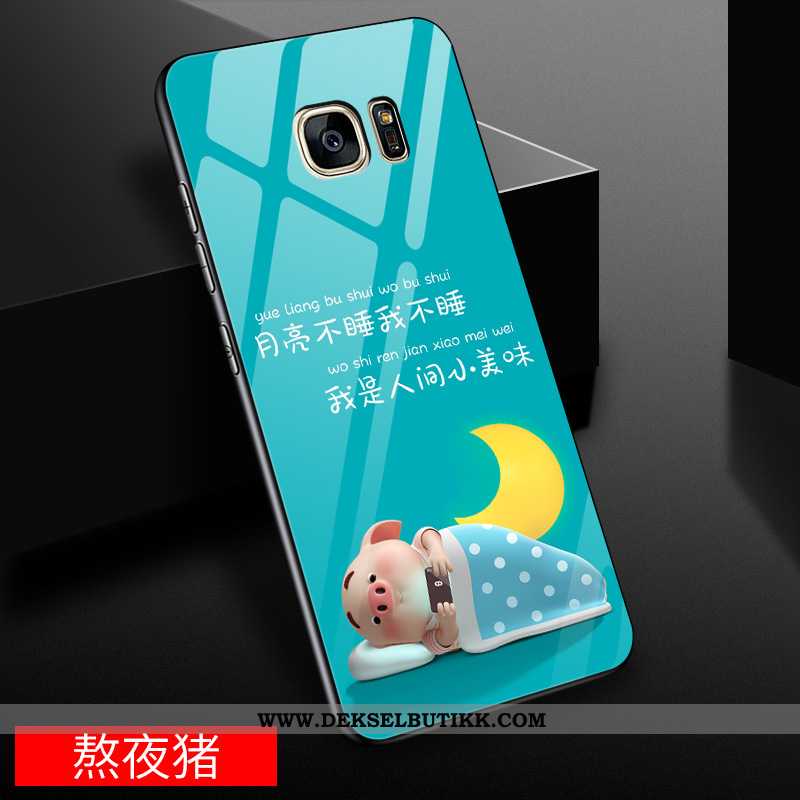 Etui Samsung Galaxy S7 Edge Kreativ Glass Stjernene Gul, Deksel Samsung Galaxy S7 Edge Cartoon Kjøpe