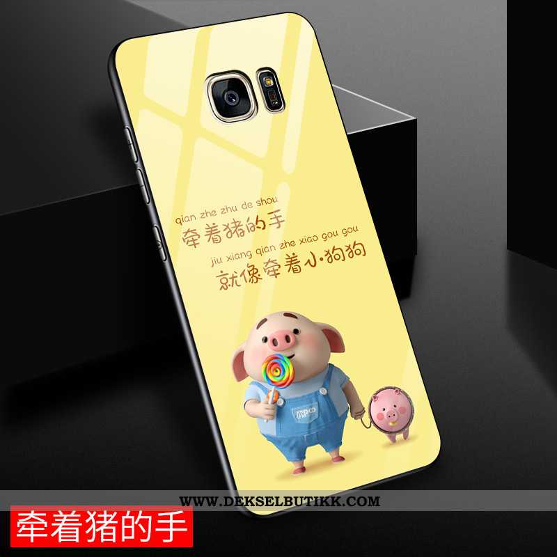 Etui Samsung Galaxy S7 Edge Kreativ Glass Stjernene Gul, Deksel Samsung Galaxy S7 Edge Cartoon Kjøpe