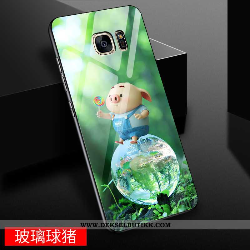 Etui Samsung Galaxy S7 Edge Kreativ Glass Stjernene Gul, Deksel Samsung Galaxy S7 Edge Cartoon Kjøpe