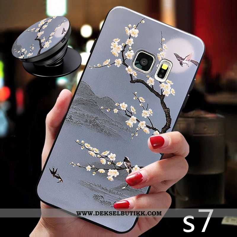 Etui Samsung Galaxy S7 Silikon Grå Deksel Lovers, Samsung Galaxy S7 Beskyttelse Butikk