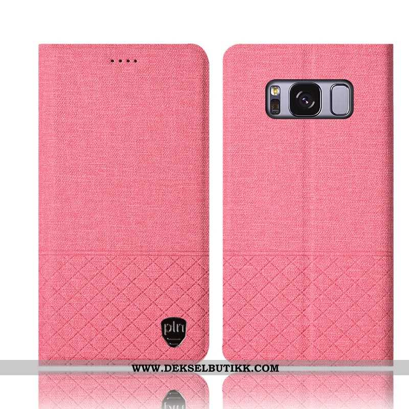 Etui Samsung Galaxy S8+ Beskyttelse Folio Skinndeksel Stjernene Rosa, Deksel Samsung Galaxy S8+ Bomu