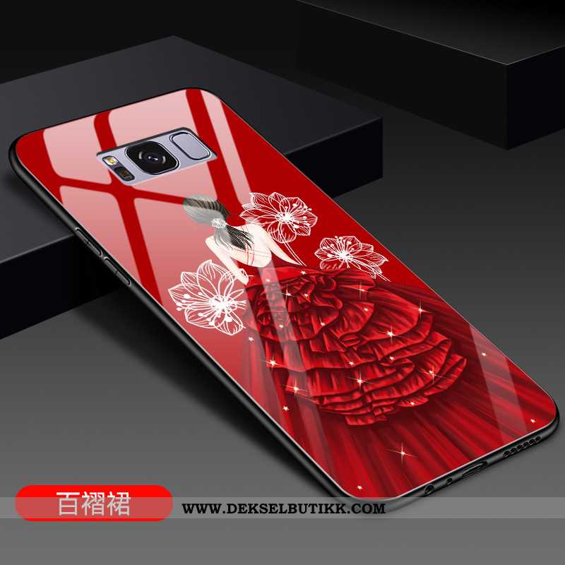 Etui Samsung Galaxy S8 Cartoon Stjernene Glass Av Personlighet Rød, Deksel Samsung Galaxy S8 Vakker 