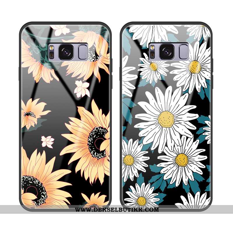 Etui Samsung Galaxy S8+ Glass Anti-fall Alt Inkludert Solsikke Svart, Deksel Samsung Galaxy S8+ Besk