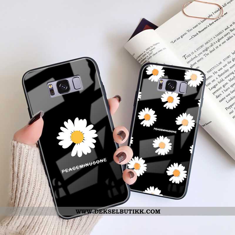 Etui Samsung Galaxy S8+ Glass Anti-fall Cartoon Tempe~~pos Svart, Deksel Samsung Galaxy S8+ Av Perso