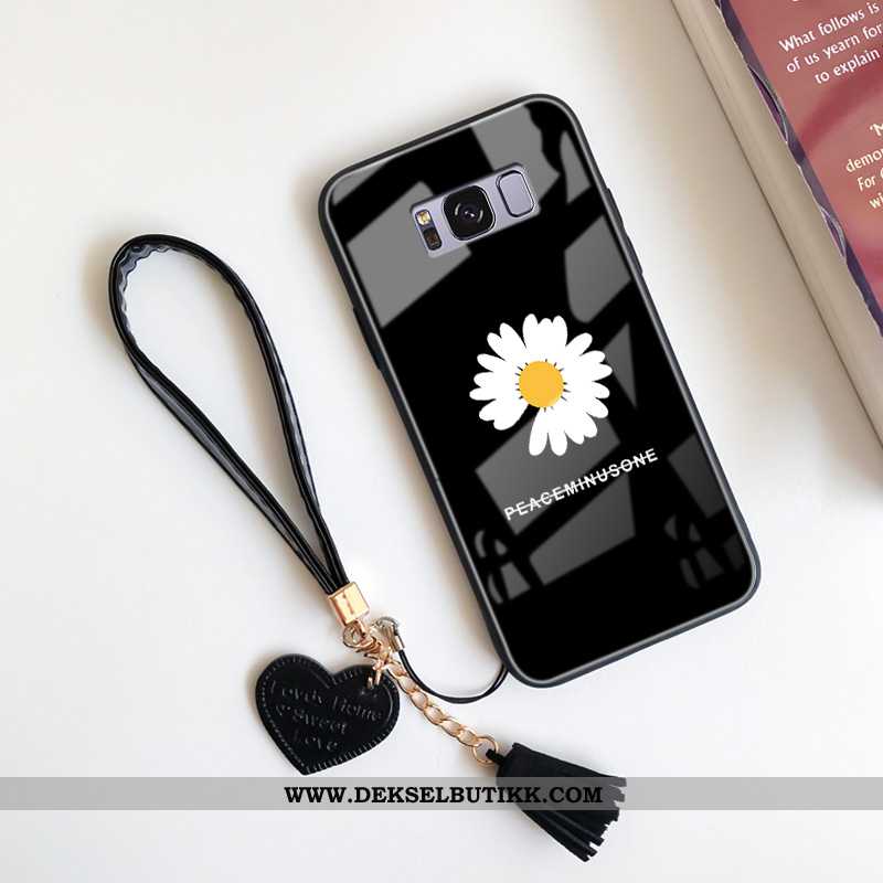 Etui Samsung Galaxy S8+ Glass Anti-fall Cartoon Tempe~~pos Svart, Deksel Samsung Galaxy S8+ Av Perso