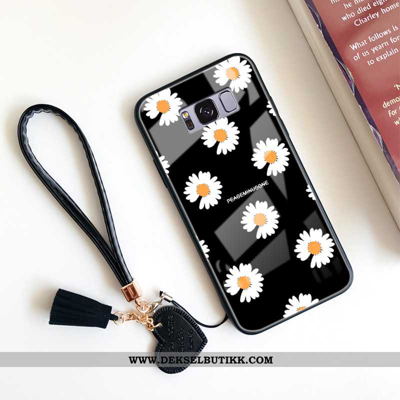 Etui Samsung Galaxy S8+ Glass Anti-fall Cartoon Tempe~~pos Svart, Deksel Samsung Galaxy S8+ Av Perso