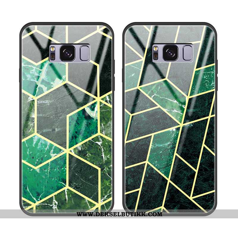 Etui Samsung Galaxy S8+ Glass Av Personlighet Anti-fall Enkel Grønn, Deksel Samsung Galaxy S8+ Mote 