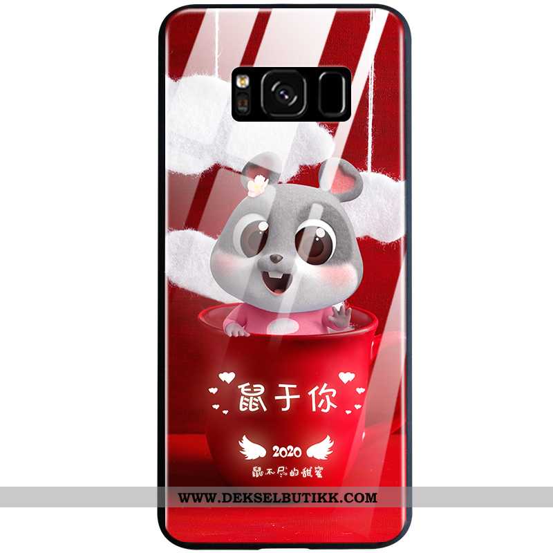 Etui Samsung Galaxy S8+ Silikon Deksel Glass Mobiltelefon Rød, Samsung Galaxy S8+ Beskyttelse Rabatt