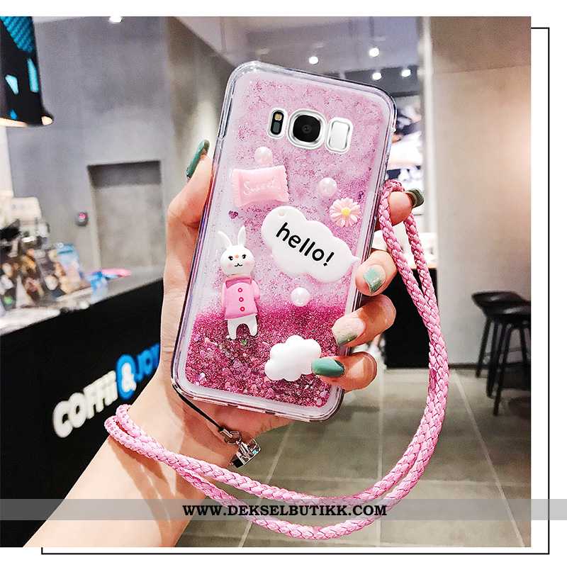 Etui Samsung Galaxy S8+ Silikon Stjernene Net Red Rosa, Deksel Samsung Galaxy S8+ Beskyttelse Til Sa