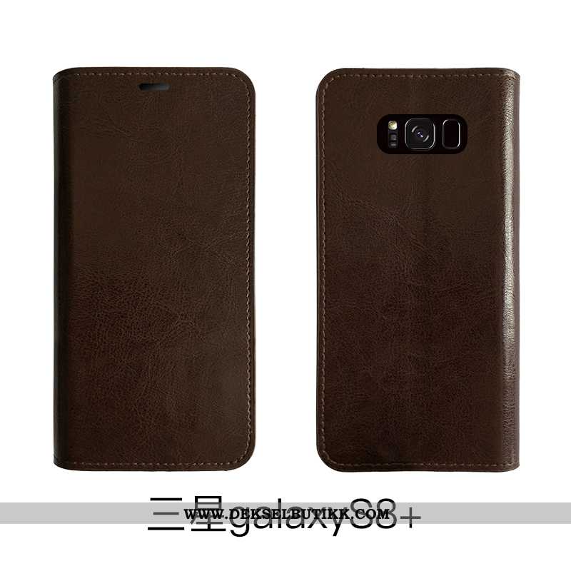 Etui Samsung Galaxy S8+ Skinn Deksel Mobiltelefon Cow Brun, Samsung Galaxy S8+ Beskyttelse Billige