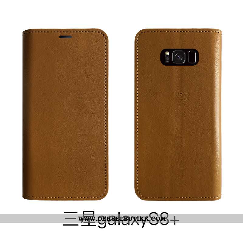 Etui Samsung Galaxy S8+ Skinn Deksel Mobiltelefon Cow Brun, Samsung Galaxy S8+ Beskyttelse Billige