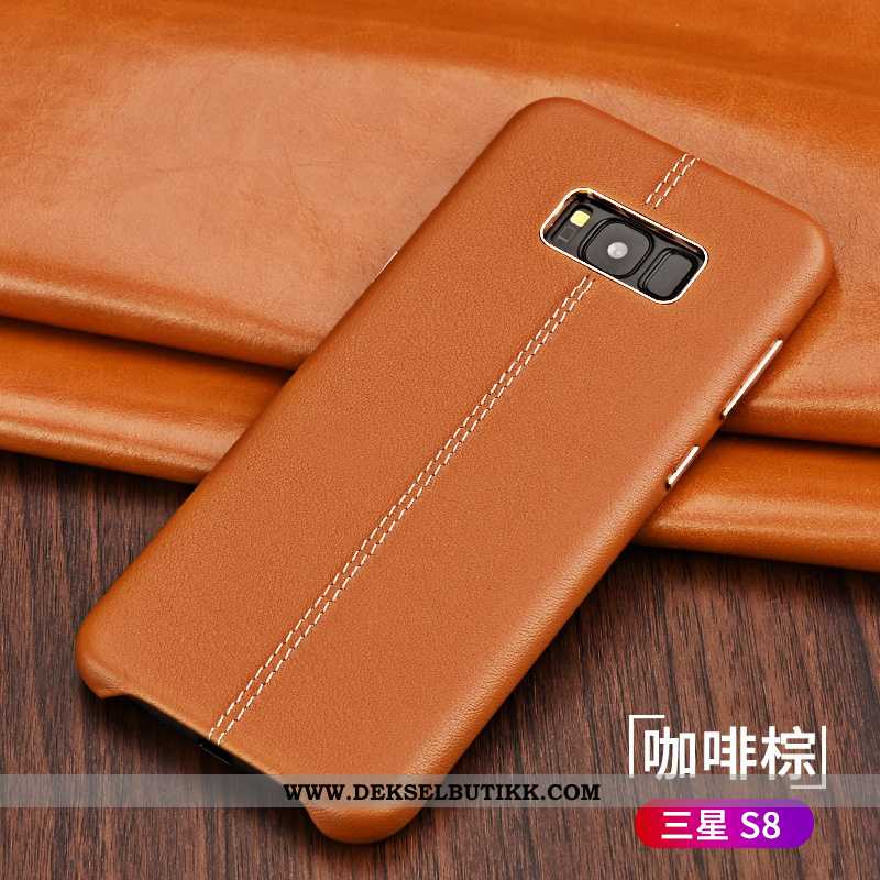 Etui Samsung Galaxy S8 Tynne High End Nye Skinn Svart, Deksel Samsung Galaxy S8 Beskyttelse Butikk