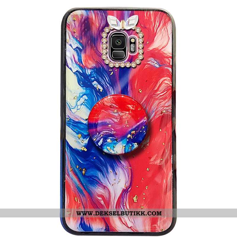 Etui Samsung Galaxy S9 Beskyttelse Anti-fall Støtte Deksel Rød, Samsung Galaxy S9 Hengende Ornamente