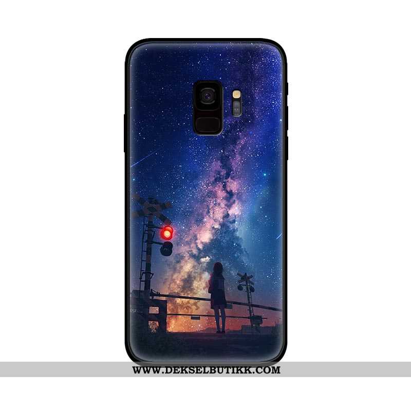 Etui Samsung Galaxy S9 Beskyttelse Myke Silikon Stjernene Lilla, Deksel Samsung Galaxy S9 Nubuck Bil