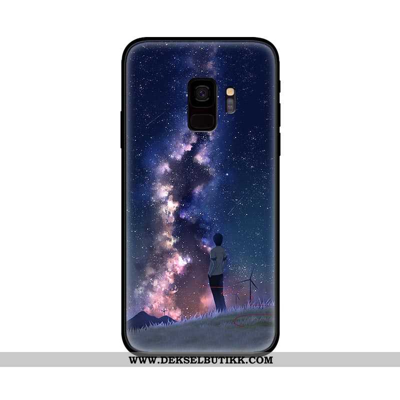 Etui Samsung Galaxy S9 Beskyttelse Myke Silikon Stjernene Lilla, Deksel Samsung Galaxy S9 Nubuck Bil