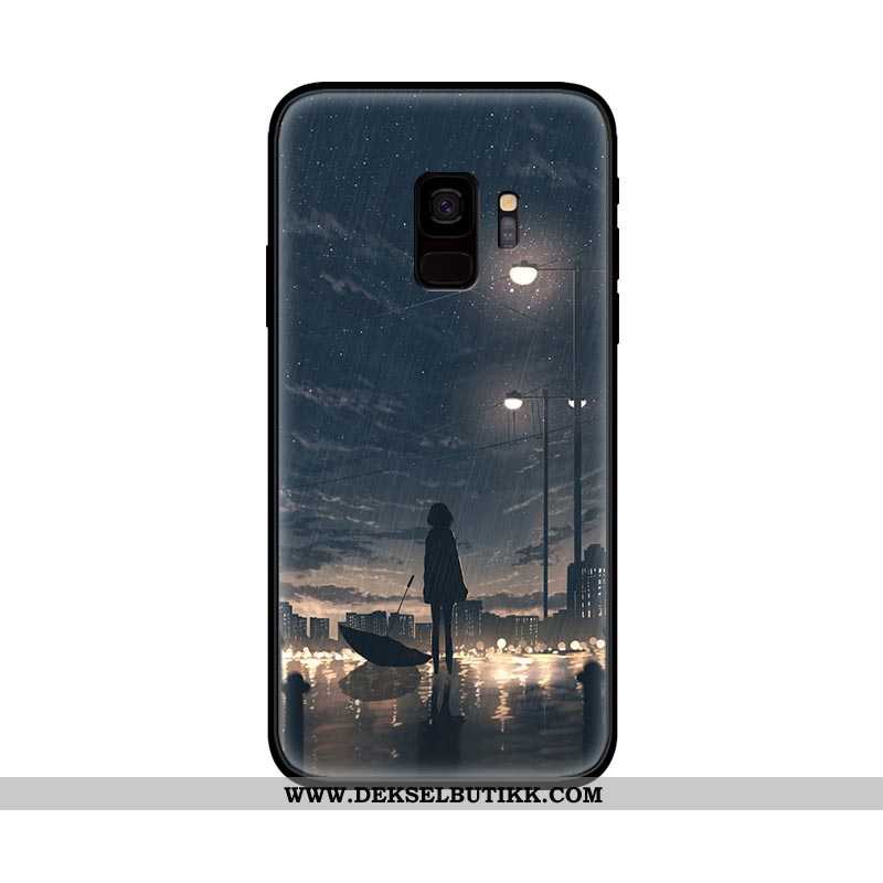 Etui Samsung Galaxy S9 Beskyttelse Myke Silikon Stjernene Lilla, Deksel Samsung Galaxy S9 Nubuck Bil