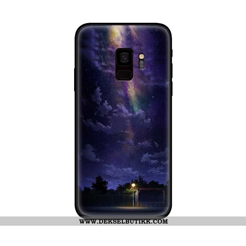 Etui Samsung Galaxy S9 Beskyttelse Myke Silikon Stjernene Lilla, Deksel Samsung Galaxy S9 Nubuck Bil