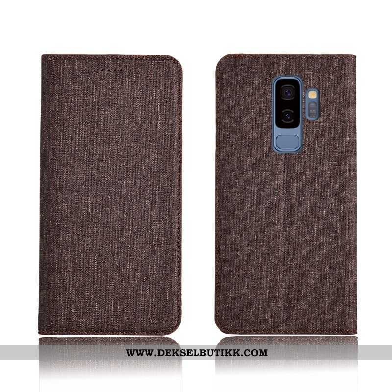 Etui Samsung Galaxy S9+ Bomull Myke Clamshell Beskyttelse Blå, Deksel Samsung Galaxy S9+ Skinndeksel