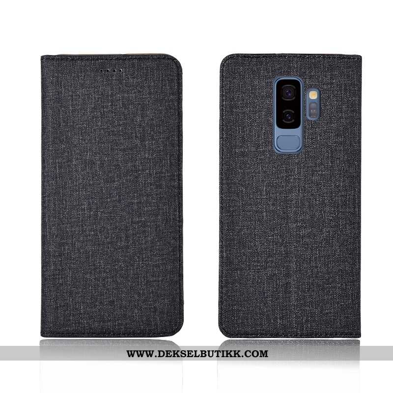 Etui Samsung Galaxy S9+ Bomull Myke Clamshell Beskyttelse Blå, Deksel Samsung Galaxy S9+ Skinndeksel